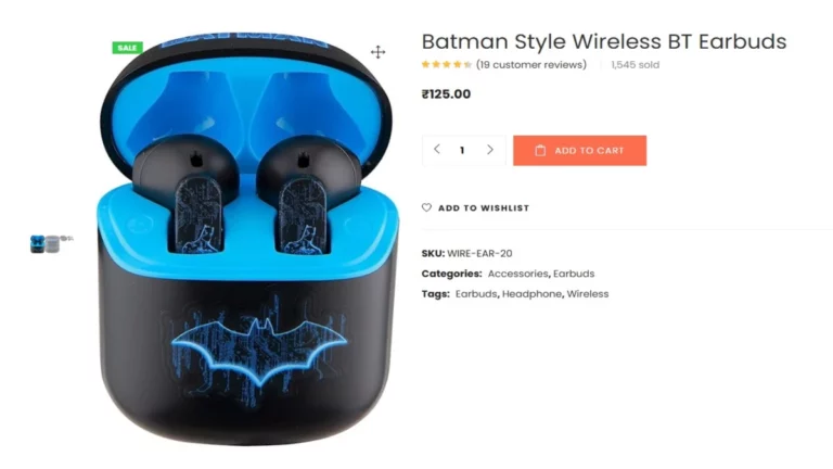 rs 125 only on thespark shop batman style wireless bt earbuds