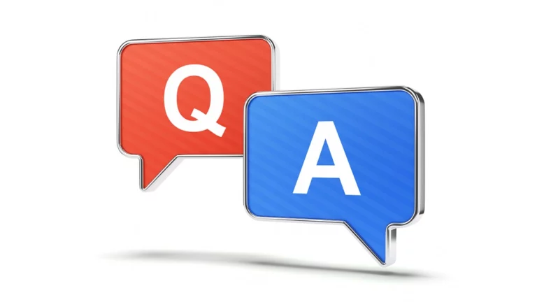 Speech bubbles showing ai answer generator