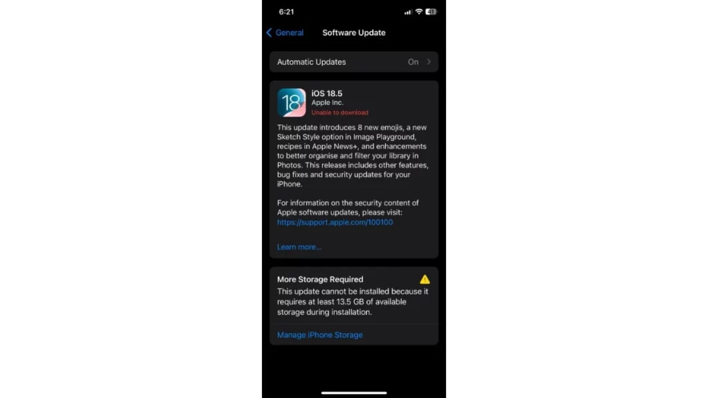 ios 18.5 latest new features update