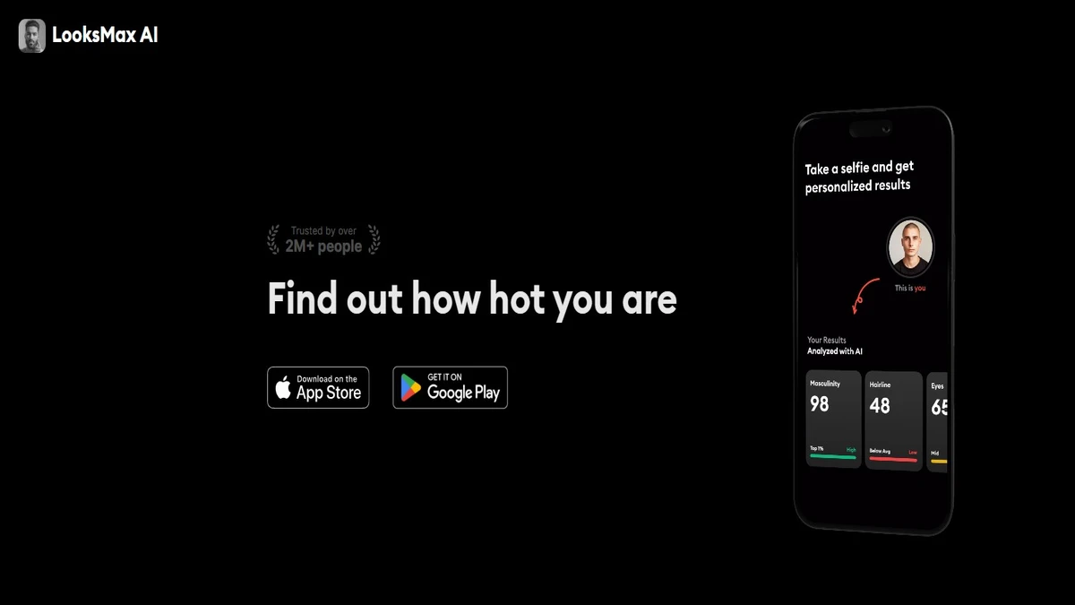 looksmax ai website homepage
