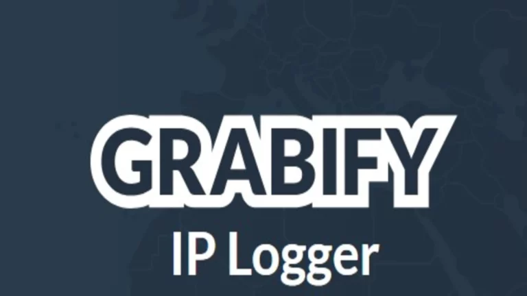 Grabify IP logger homepage with logo