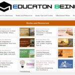 educationbeing.com web homepage display